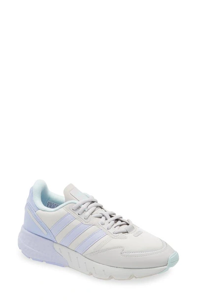 Shop Adidas Originals Zx 1k Boost Sneaker In Grey/ Violet/ Halo Mint