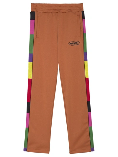 Shop Palm Angels X Missoni Track Pants In Brown