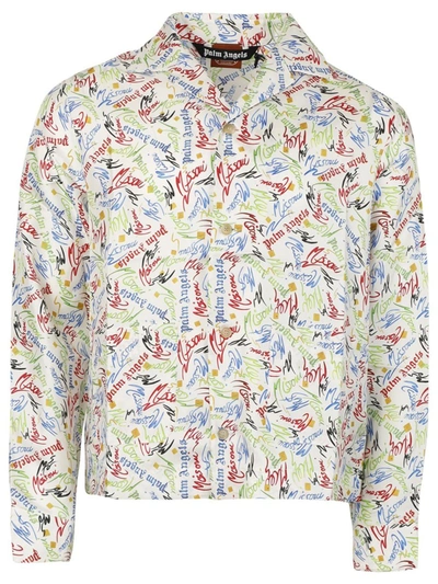 Shop Palm Angels X Missoni Scribble Pajama Shirt Multicolor