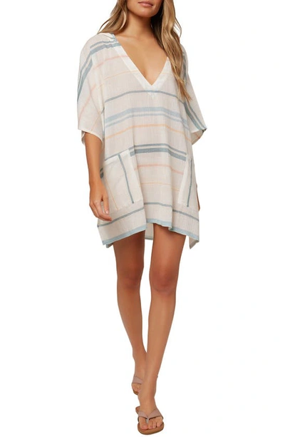 Shop O'neill Tava Hooded Cover-up In Winter White