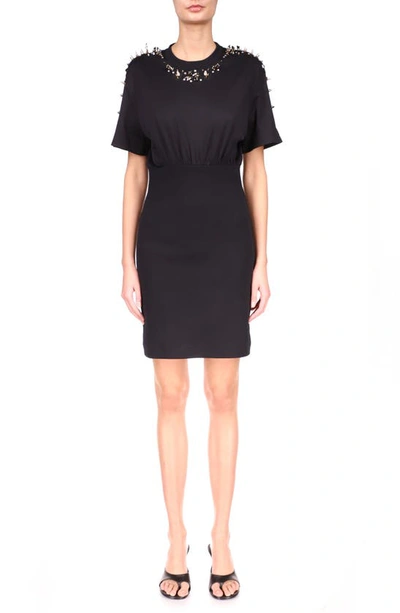 Shop Givenchy Spike Embellished T-shirt Dress In Black