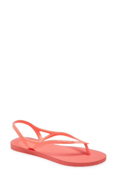 Shop Havaianas Sunny Slingback Sandal In Coral