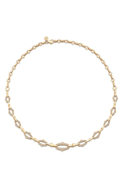 Shop Sara Weinstock Lucia Pavé Diamond Chain Necklace In 18k Yellow Gold