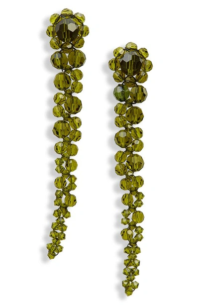 Shop Simone Rocha Mini Drip Earrings In Khaki