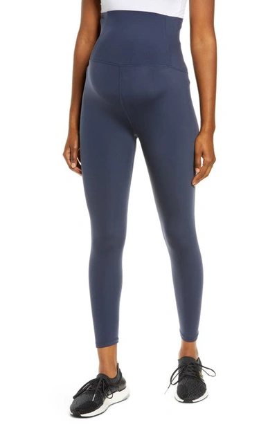 Shop Girlfriend Collective Seamless Maternity Leggings In Midnight