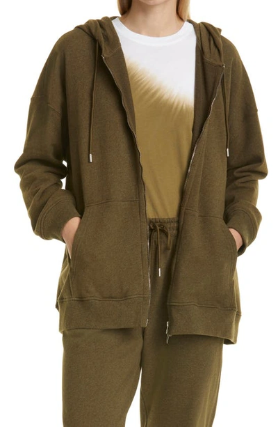 Shop Atm Anthony Thomas Melillo Mélange French Terry Drop Shoulder Hoodie In Olive Heather