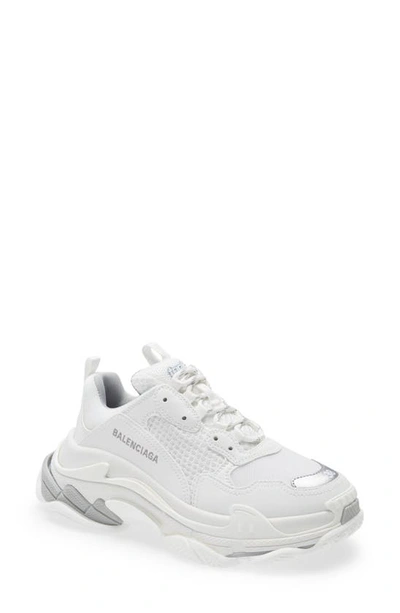 Shop Balenciaga Triple S Low Top Sneaker In White/ Metal Grey