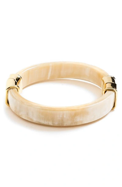 Shop Akola Rosa Ankole Horn Bangle In Blonde