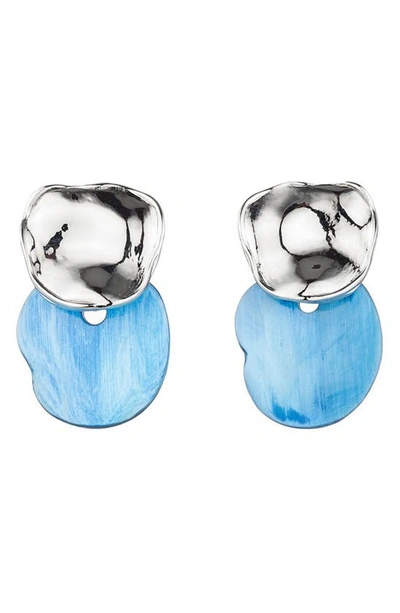 Shop Akola Elise Drop Earrings In Turquoise
