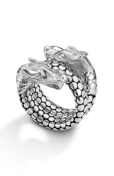 Shop John Hardy 'legends' Dragon Coil Ring In Sterling Silver