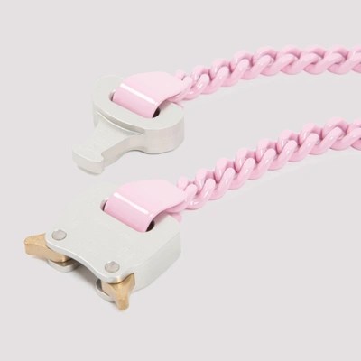 Shop Alyx 1017  9sm  Pink Chainlink Buckle Necklace Jewellery In Pink &amp; Purple