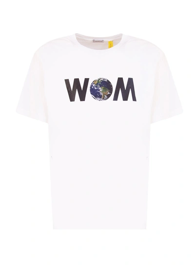Shop Moncler Genius 7 Moncler Frgmt World Of Moncler T-shirt In Bianco