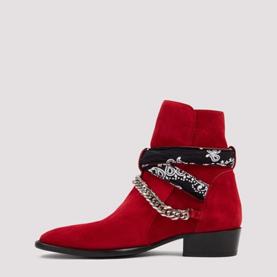 Shop Amiri Bandana Boots Shoes In Red