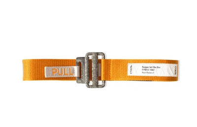 Shop Heron Preston Ctnmb Logo Tape Belt In Orange