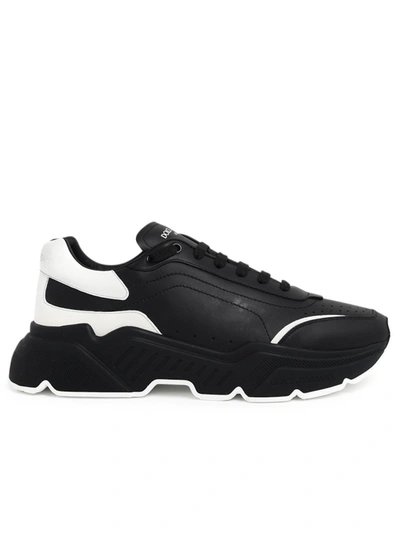 Shop Dolce & Gabbana Black Calfskin Nappa Leather Daymaster Sneakers