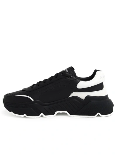 Shop Dolce & Gabbana Black Calfskin Nappa Leather Daymaster Sneakers