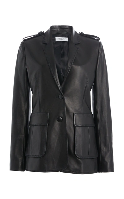 Shop Gabriela Hearst Women's Louisa Leather Blazer In Black