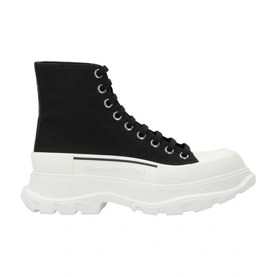 Shop Alexander Mcqueen Tread Slick Boots In White Black