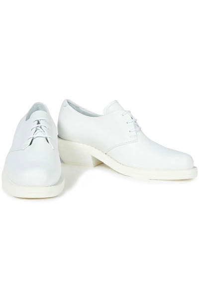Shop Mm6 Maison Margiela Leather Brogues In White