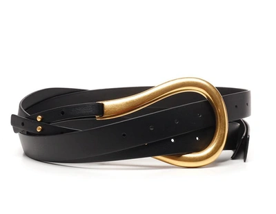 Shop Bottega Veneta Horsebit Buckle Belt In Black