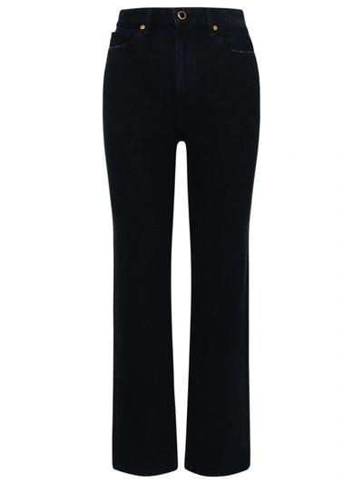 Shop Khaite High Waist Cropped Jeans In Black