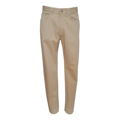 Pre-owned Valentino Straight Jeans In Beige