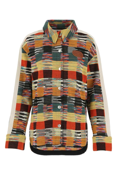 Shop Palm Angels X Missoni Checked Knit Shirt In Multi