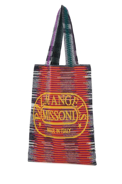 Shop Palm Angels X Missoni Knit Shopper Tote Bag In Multi