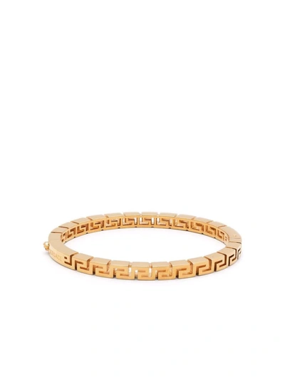 Shop Versace Greca-chain Bracelet In Gold