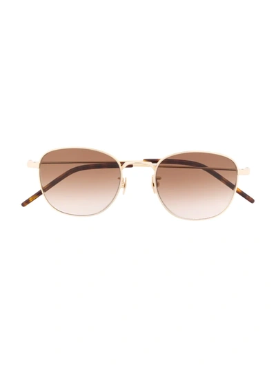 Shop Saint Laurent New Wave Sl 299 Sunglasses In Brown
