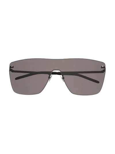 Shop Saint Laurent Mask-frame Sunglasses In 黑色