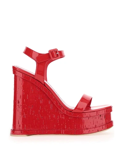 Shop Haus Of Honey Lacquer Doll Sandals In Red