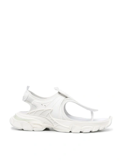 Shop Balenciaga Track Thong Strap Sandals In White