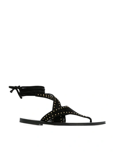 Shop Saint Laurent Gia Strappy Sandals In Black
