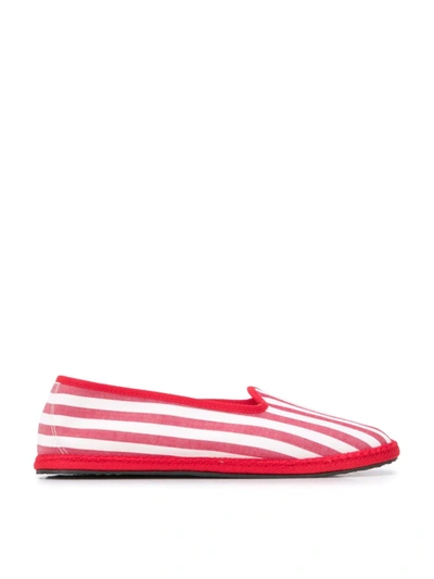 Shop Vibi Venezia Striped Slip-on Espadrilles In Red