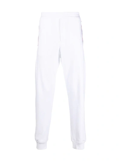 Shop Alexander Mcqueen Logo-tape Track Pants In White