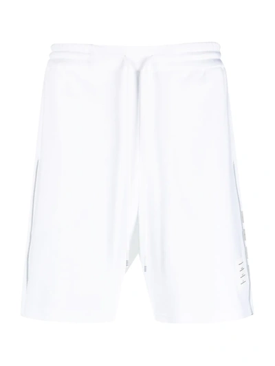 Shop Thom Browne Rwb Tab Track Shorts In White