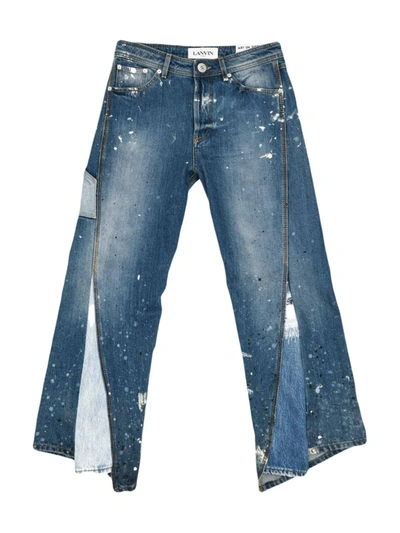 Shop Lanvin Multi Wash Jeans In Light Blue