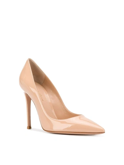 Shop Gianvito Rossi Pointed Toe 105mm Pumps In Neutrals