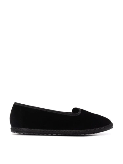 Shop Vibi Venezia Grosgrain-trimmed Velvet Loafers In Black