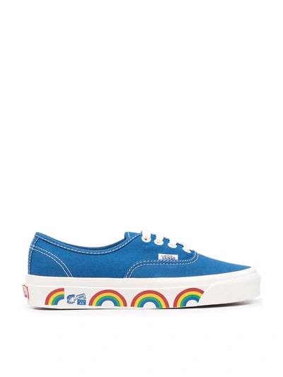 Shop Vans Authentic 44 Dx Anaheim Factory Rainbow-print Sneakers In Blue