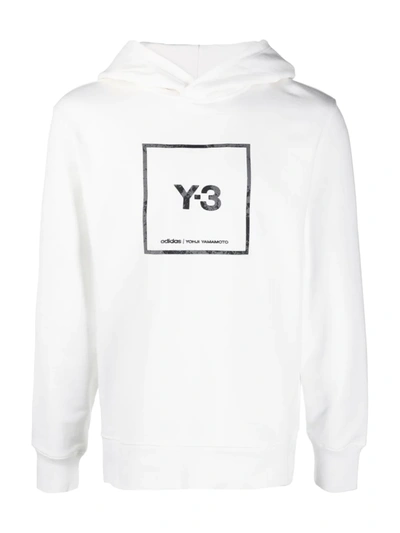 Shop Y-3 X Adidas Logo Hoodie In White