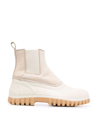 Shop Diemme Leather-panel Chunky Boots In Neutrals