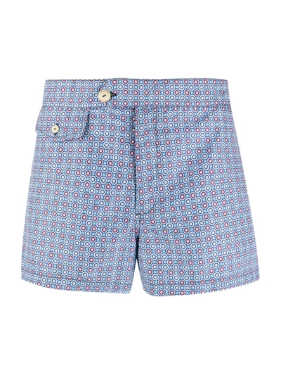 Shop Drumohr Geometric-print Swim Shorts In Rt9 Blue