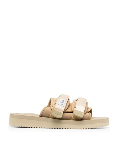 Shop Suicoke Front Touch-strap Sandals In Neutrals