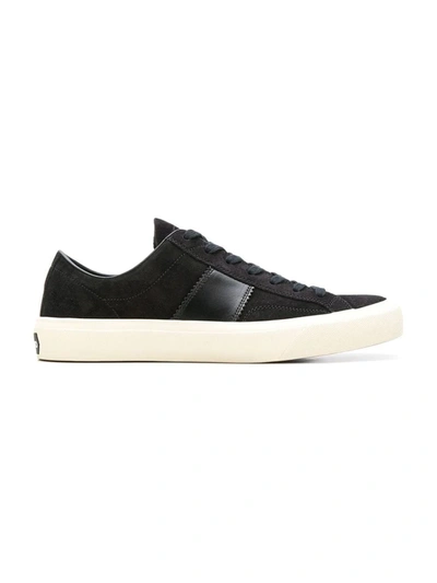 Shop Tom Ford Cambridge Low-top Sneakers In Black