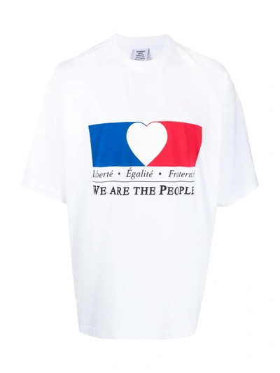 Shop Vetements We Are The People Print T-shirt In White
