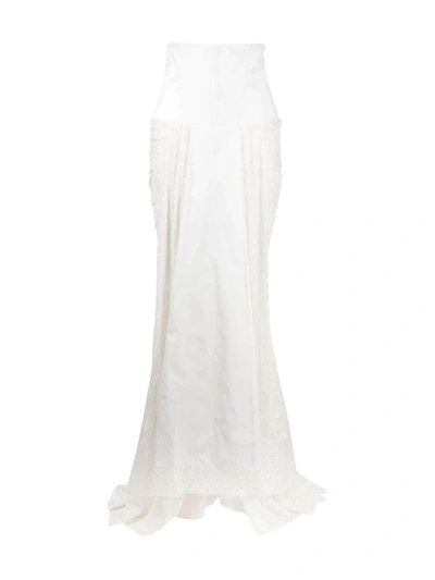 Shop Antonio Marras Corset Maxi Skirt In White