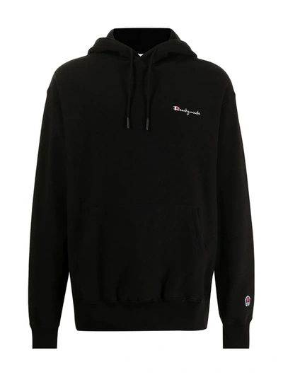 Shop Readymade Logo-embroidered Hoodie In Black
