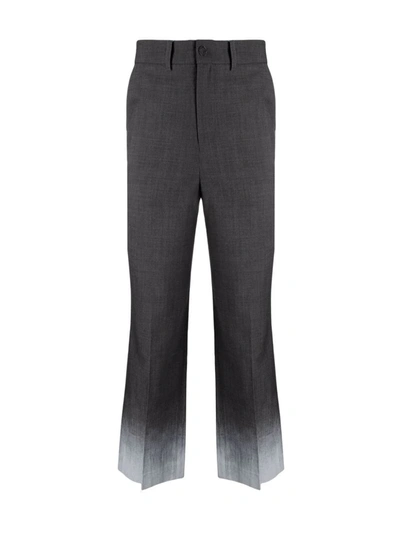 Shop Ader Error Gradient-effect Tailored Trousers In Grey